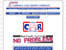 Tablet Screenshot of carrollcarcredit.com